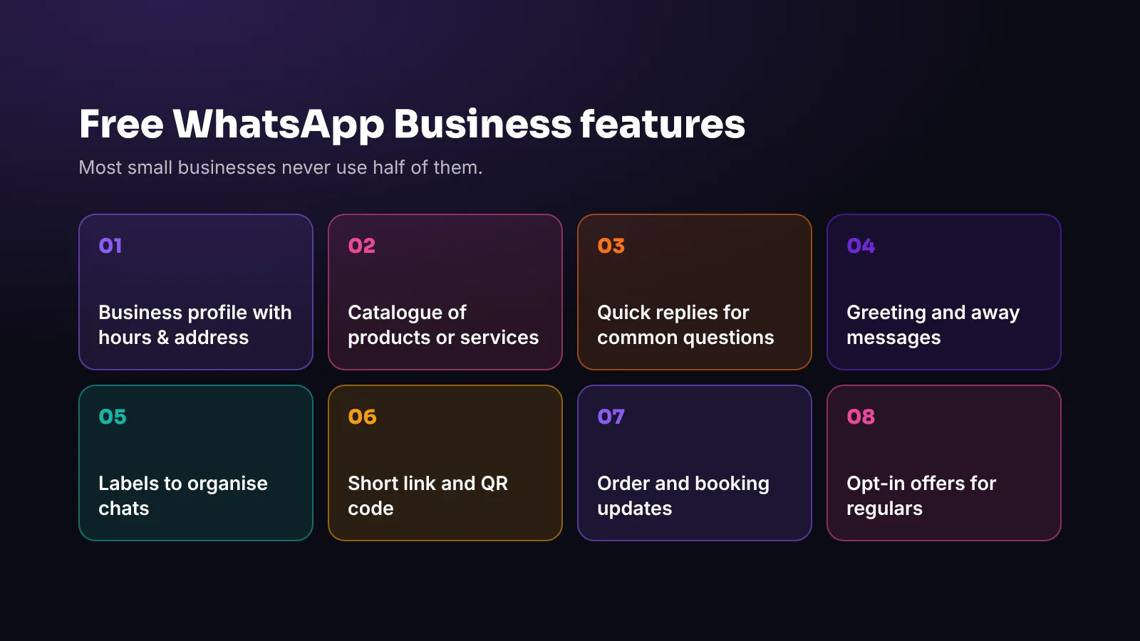 WhatsApp Business features
